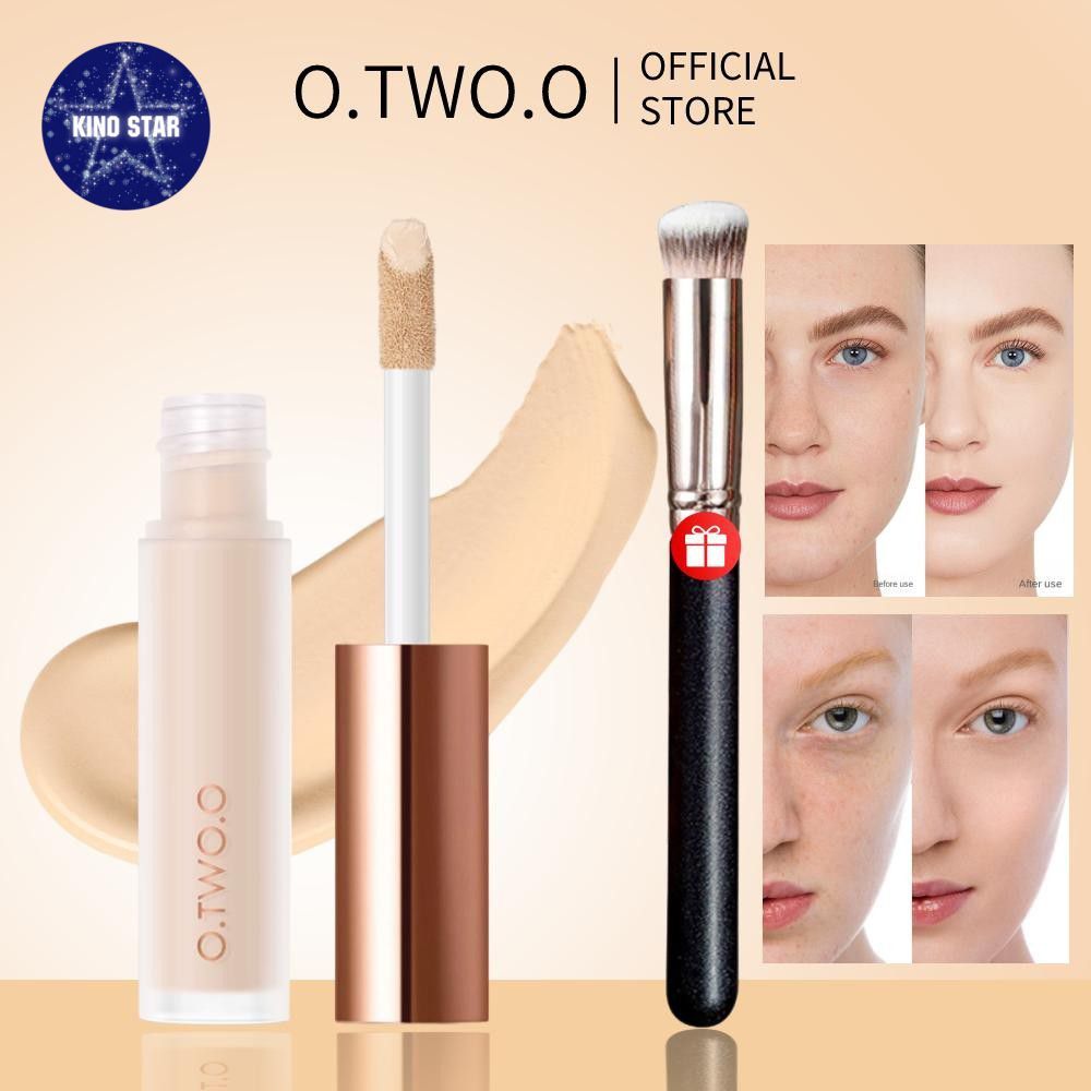 O.TWO.O ซื้อ 1 แถม 1 คอนซีลเลอร์ + [ของขวัญฟรี] 1 * แปรงคอนซีลเลอร์ติดทนนาน Dark Eye Circles Pimple 