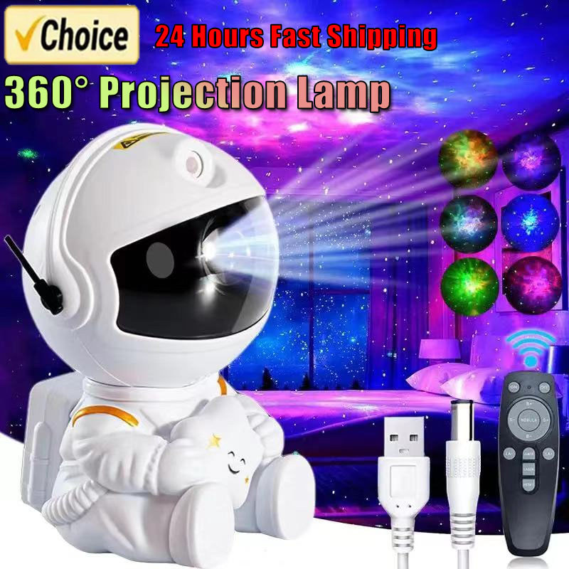 Star Projector Galaxy Night Light Astronaut Space Projector Starry Nebula Ceiling LED Lamp for Home 