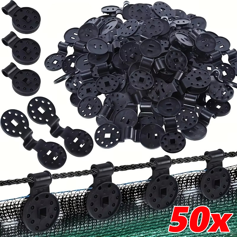 10/20/30/50ชิ้น ดวงอาทิตย์ ร่มเงา สุทธิผ้าพลาสติกแก้ไขคลิป-แข็งแรงหนักล็อคจับ-เพาะพันธุ์เรือนกระจกอุปกรณ์เสริม