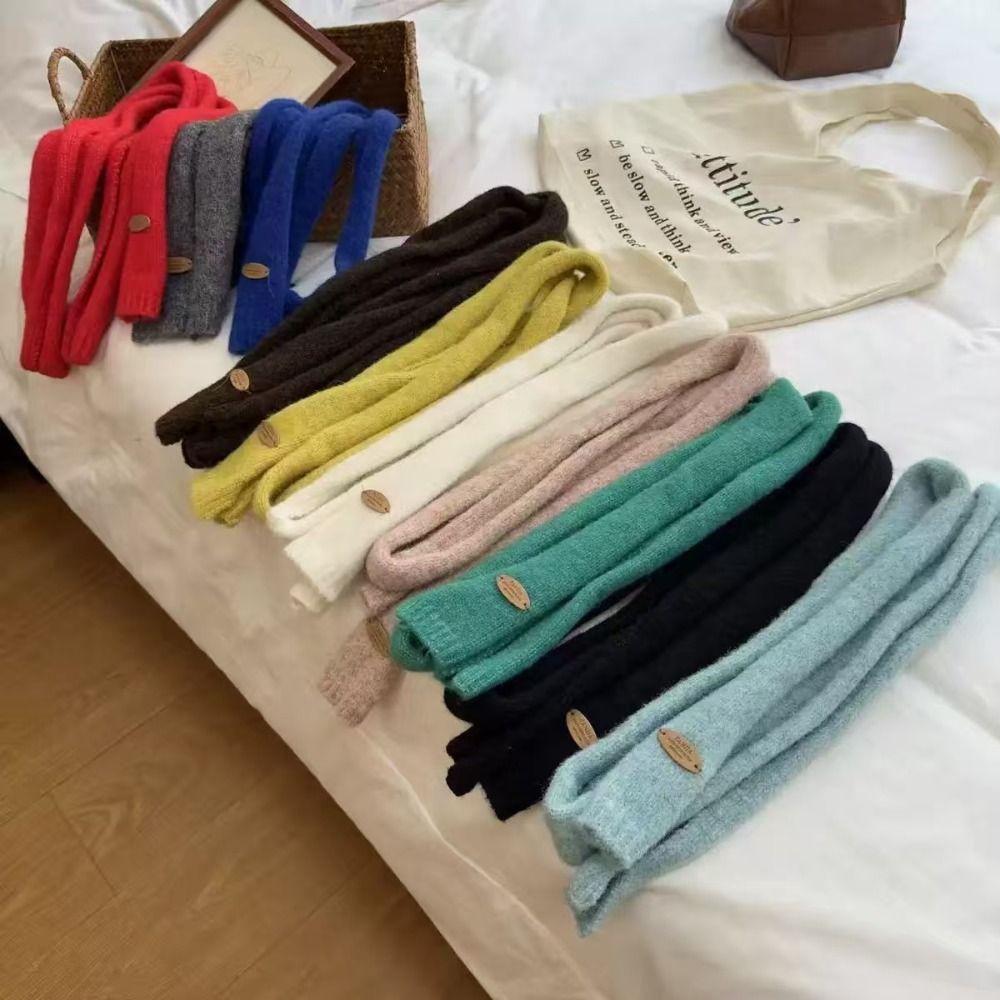 BANDOLERA Y2K ผ้าพันคอสไตล์ Neckerchief ลายทึบบางสี สำหรับสาว ๆ ในสไตล์ Y2K