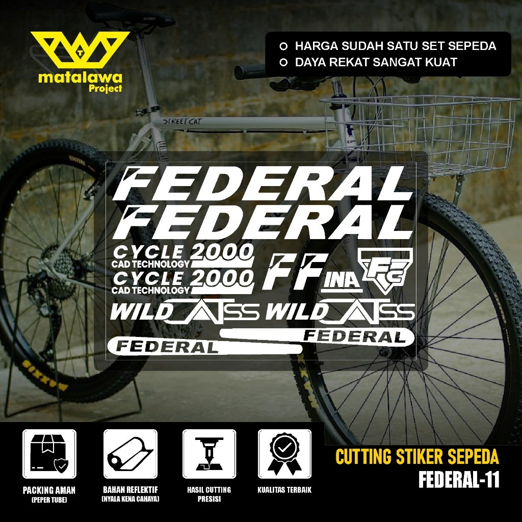สติ๊กเกอร์ FEDERAL ที่ดีที่สุดพรีเมี่ยมตัดสติกเกอร์ FEDERAL wild Cat Streetcat สติกเกอร์ MG 33 MTB B