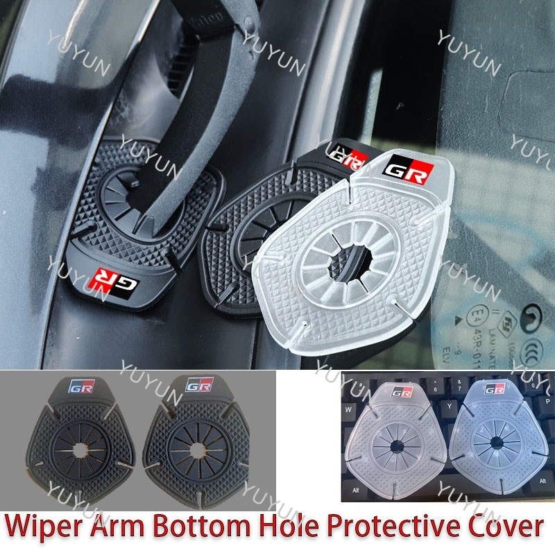 YY รถกระจก Wiper แขนด้านล่างหลุมฝาครอบป้องกันซิลิโคนสําหรับ Toyota GR Sport GR Racing Corolla CHR RA