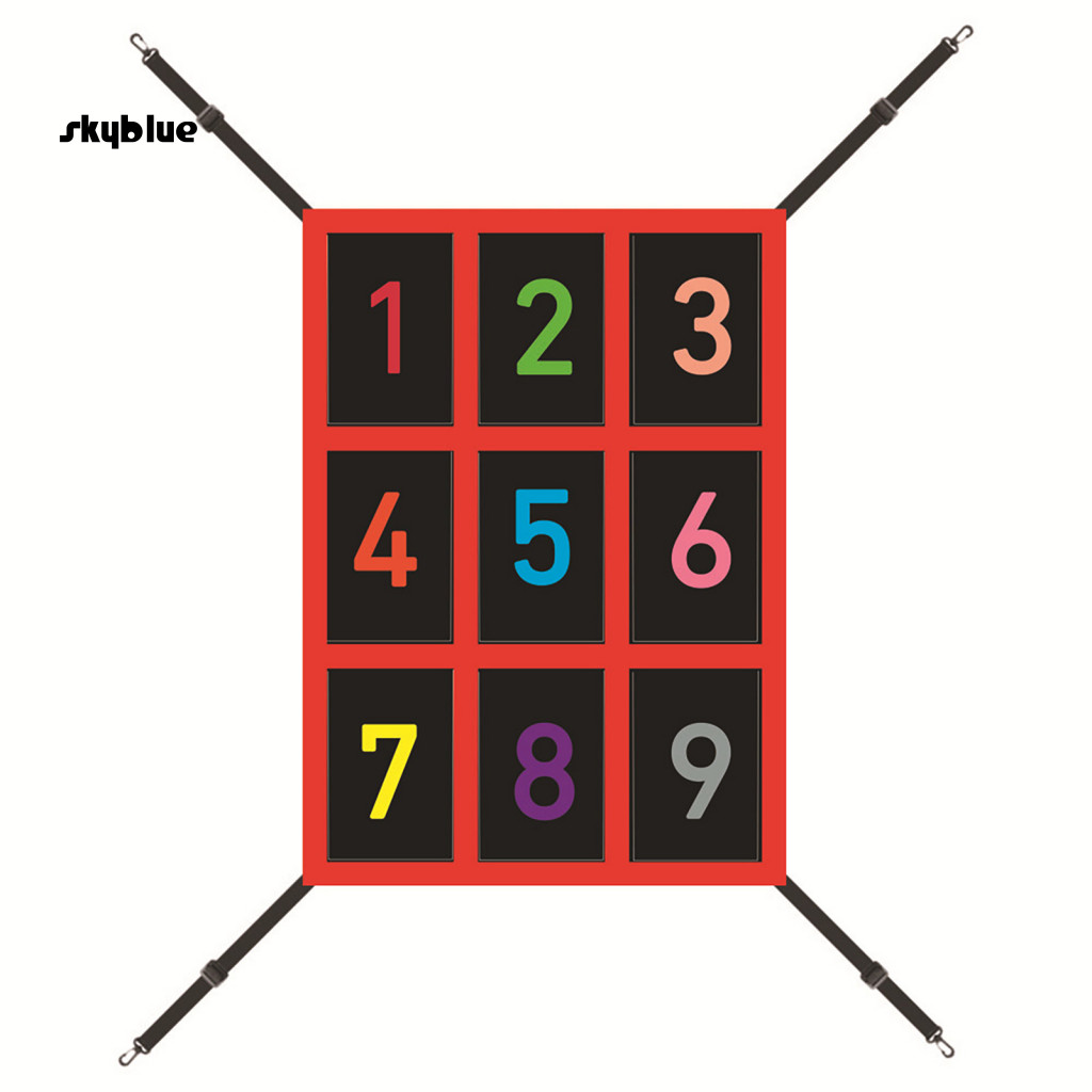 [Sy] Baseball Strike Zone Target 9 Hole Numbered Baseball Pitching Target สําหรับปฏิบัติที่แม่นยําปร