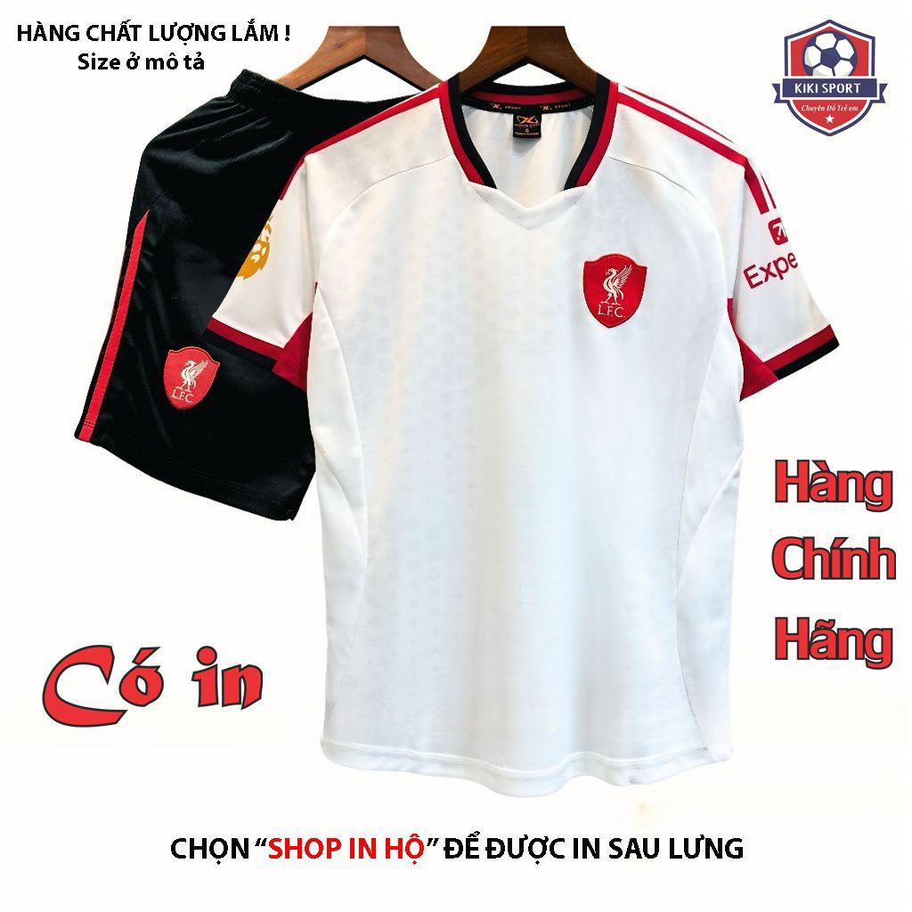 [KikiSport-พิมพ์ลายด้านหลัง]ชุดฟุตบอล Liver.pool สีขาว 2025 ผ้า S-COMF คุณภาพสูง