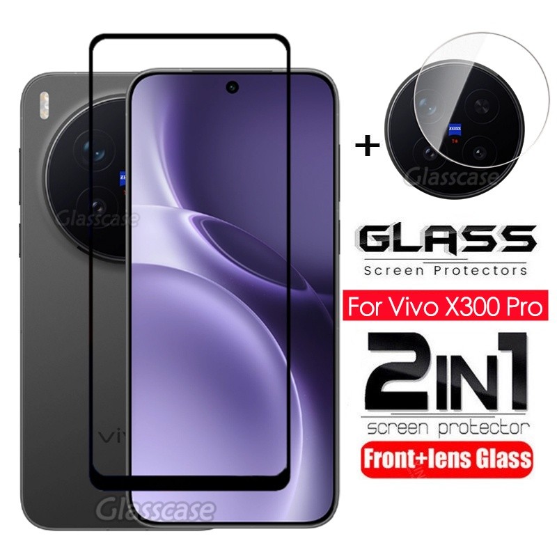 2 in 1 ป้องกันหน้าจอฟิล์มกระจกนิรภัยสําหรับ Vivo X300 X 300 300X Pro X300Pro VivoX300 Pro VivoX300Pr