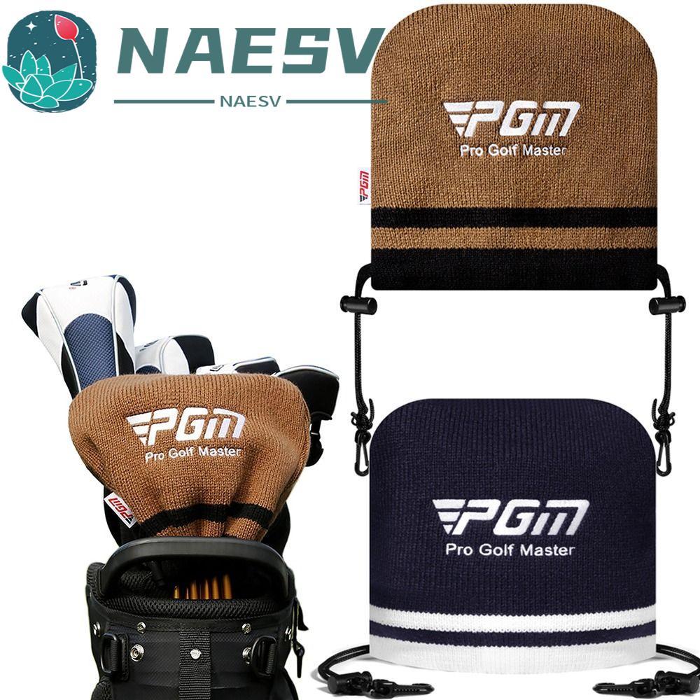 NAESV ถักกอล์ฟคลับหัว,ยืดหยุ่น Drawstring Golf Clubs หมวกป้องกัน, คุณภาพสูง 7-9 Golf Clubs Anti-pill