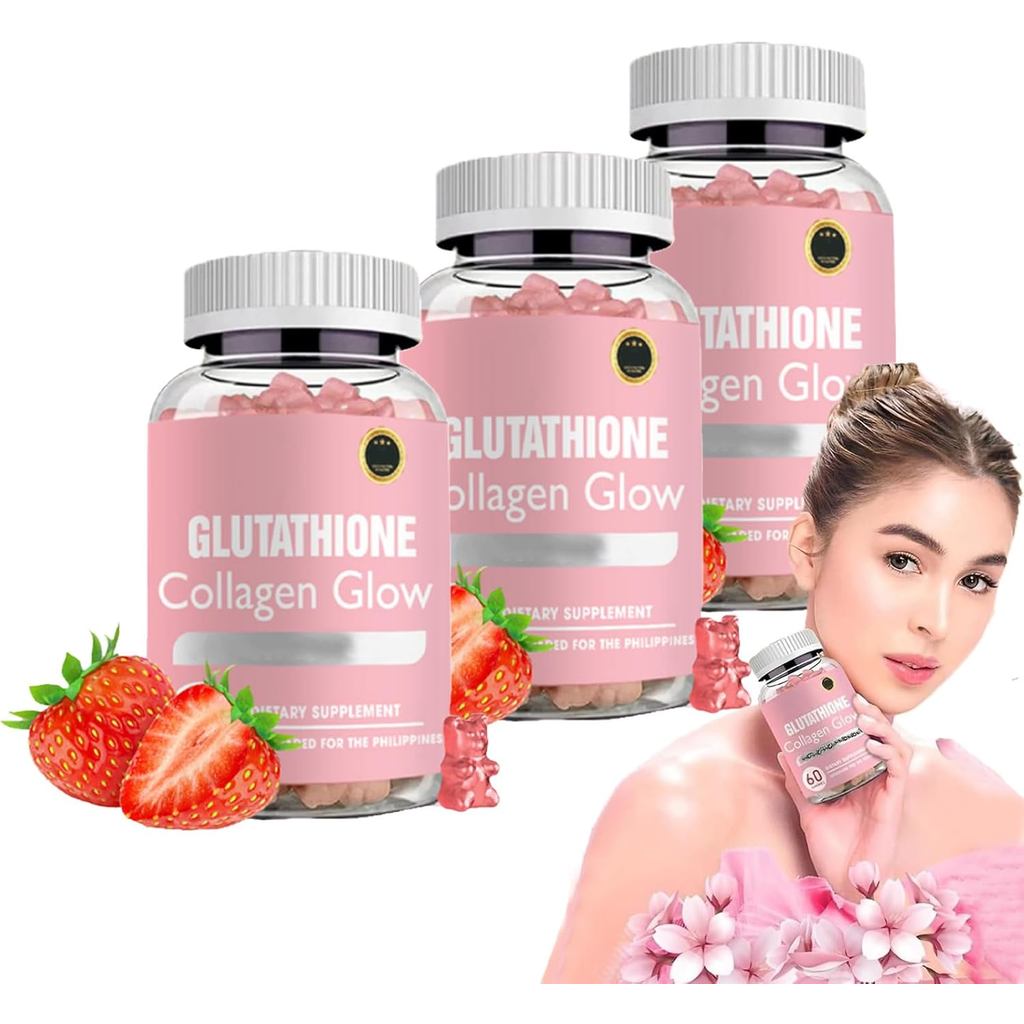 DYALE Glutathione Collagen Glow Gummies,Glutathione Collagen Glow Gummies สําหรับ Dark ,60/120 ชิ้น 