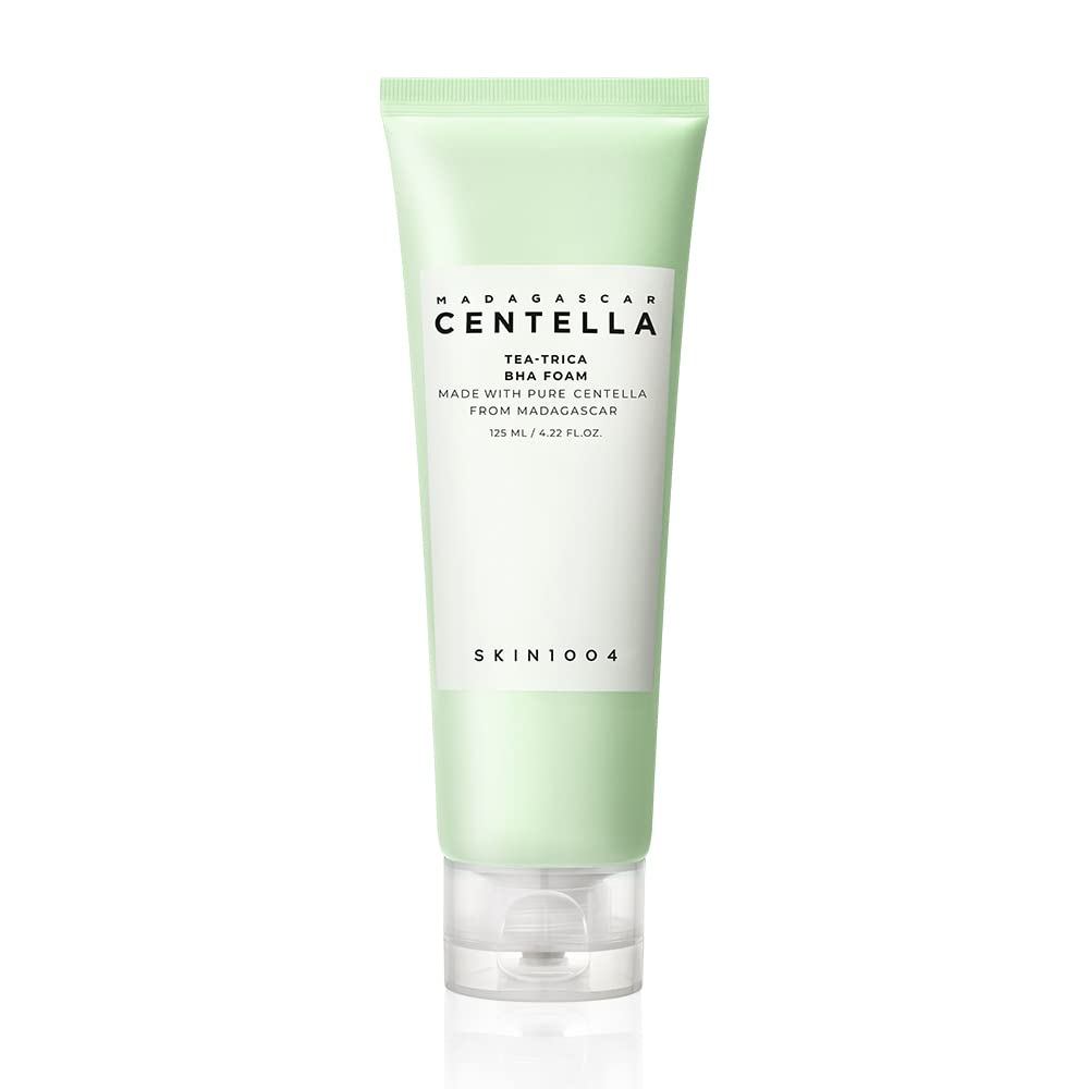SKIN1004 Madagascar Centella Tea-Trica BHA Foam 4.22 fl.oz, 125ml, Professional Cleanser Care and Re
