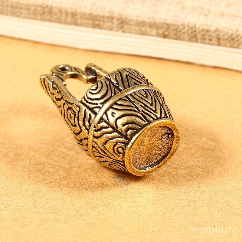 เลียนแบบทองเหลืองที่สําคัญเครื่องประดับของขวัญทุกวันถังทองพวงกุญแจสร้างสรรค์โลหะผสมหนึ่งถังทองถังจี้