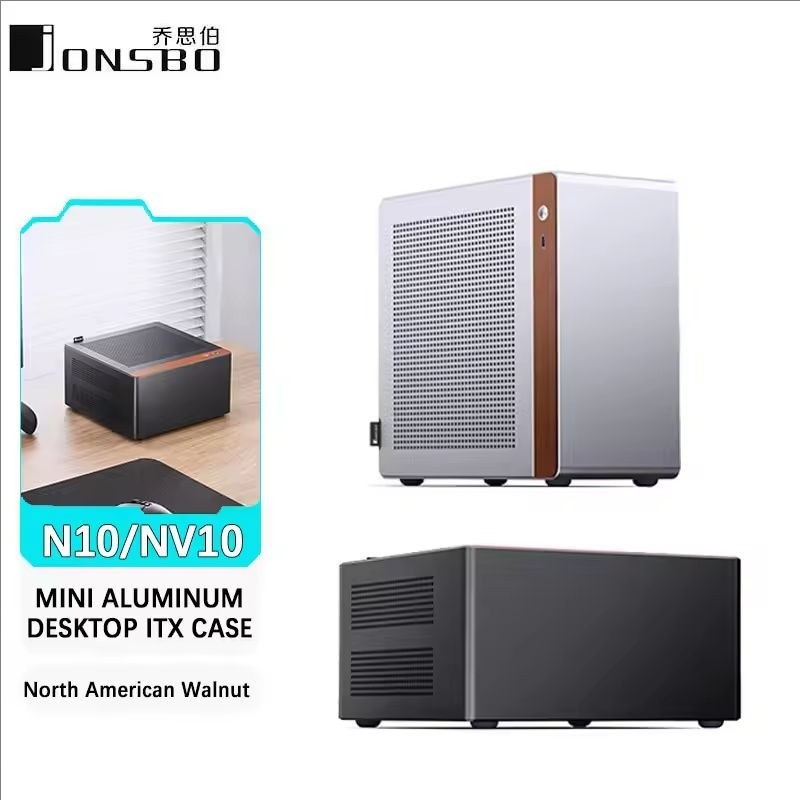Jonsbo NV10 N10 ITX Mini Desktop Case 3.3mm Aluminum Alloy Chassis Shell Support 1U FLEX Power Suppl