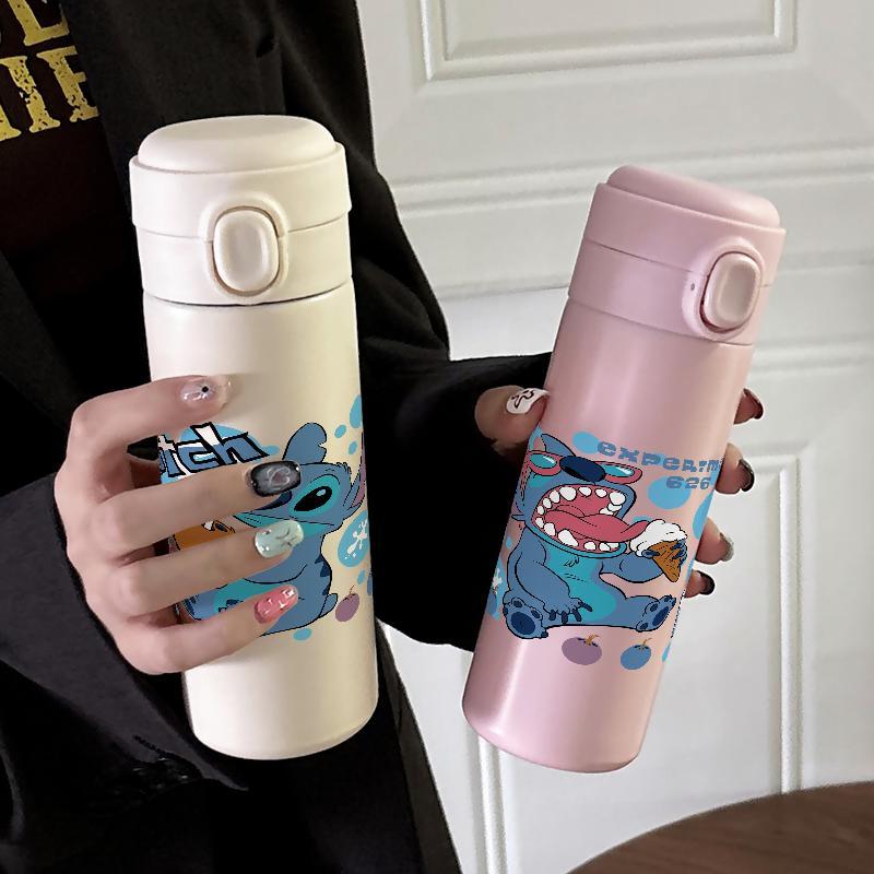 TERMOS Tumbler Aesthetic Stitch ขวดดื่มสแตนเลส Tumblr Viral CUP Case 420 ML Thermos Coffee Keep Cold
