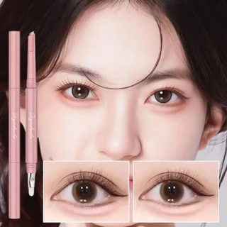 ปากกาดอลลี่อาย2หัวเขียนง่ายไฮไลท์ ดวงตากลมโตสไตล์เกาหลีเป็นธรรมชาติ กันน้ำกันเหงื่อ ติดทนนานM1091