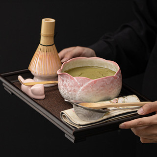 อุปกรณ์มัทฉะ|ชุดมัทฉะปากดอกไม้น้ําแข็งคริสตัลชุดสี่ชิ้น|ชุดช…