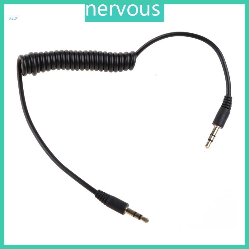 NERV 60CM 23 6in 3 5mm Male to Male Jack Extension Aux Coil Spiral Cable