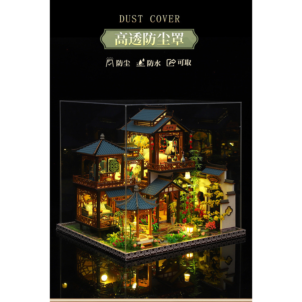 [Yayun Lanting] diy Hut-Hand Assembly-mini Hut House Model-DIY Gift