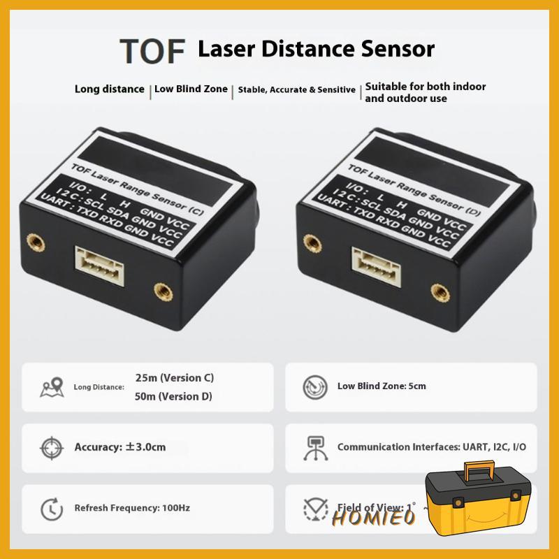 HOMIE0 TOF ประสาทสัมผัสตั้งแต่สําหรับหุ่นยนต์จราจร TOF ประสาทสัมผัสตั้งแต่ 100Hz