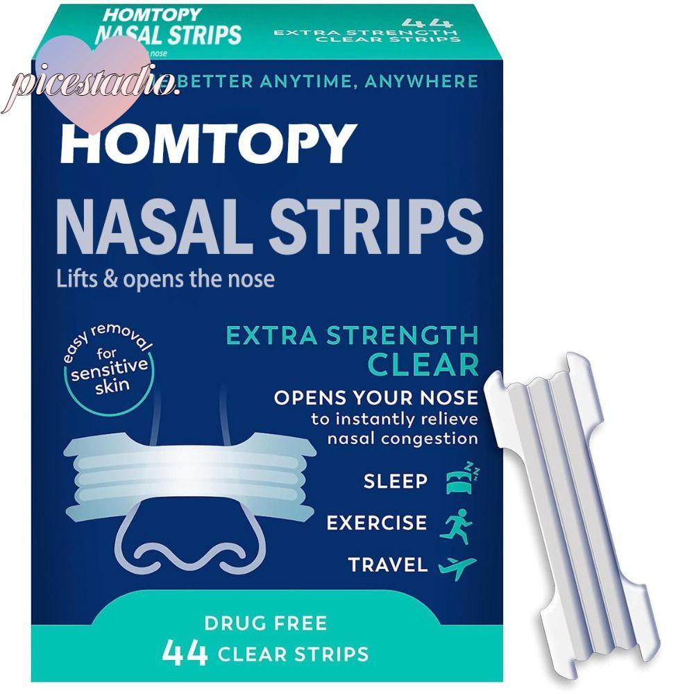 PICESTADIO Nose Strips, Strong Sleeping Aid Better Breathe Extra Strenght Nasal Strip, ขวาซ้าย Passa