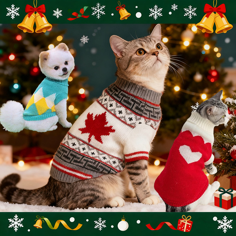 🔥เตรียมการจัดส่ง เสื้อผ้าสัตว์เลี้ยง สุนัข คลุมหัวสัตว์ หมวกหมา คริสต์มาส เสื้อหมา เสื้อมีหมวกสัตว์เลี้ยง