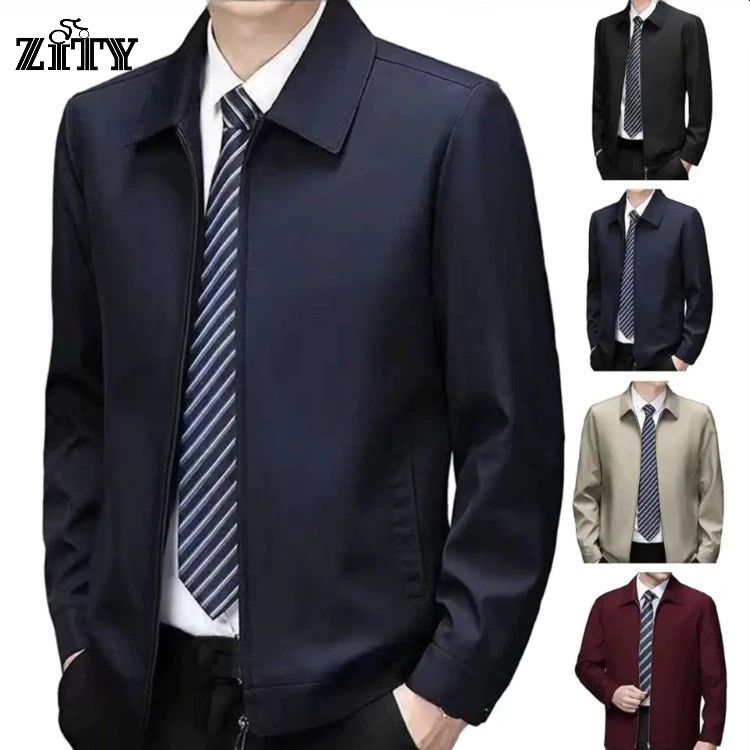 แจ็กเกตบอมเบอร์ผู้ชาย สไตล์เกาหลี มอเตอร์ไซค์ และสำนักงาน แฟชั่นอินเทรนด์