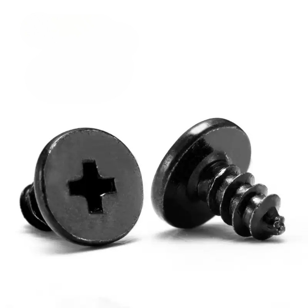 น็อต สกรู หัวแบนบาง แฉก T+สีดํา เกลียวปล่อย / Truss an Head Phillip Tapping Screw Pan Head Black M1.2/M1.4/M1.7/M2/M2.3/M2.6/M3/M3.5/M4 * L3-30 มม.SZ-ZY4 - รูปที่ 2