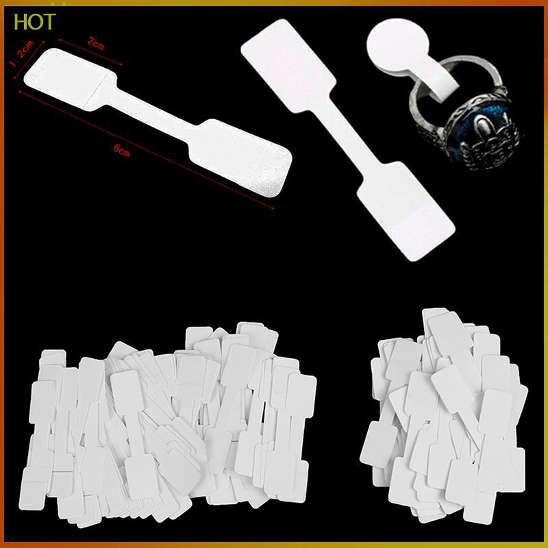 Technicolorsuper 50/100 ชิ้นป้ายราคาเปล่าสร้อยคอแหวนเครื่องประดับป้ายสติกเกอร์กระดาษ TSR