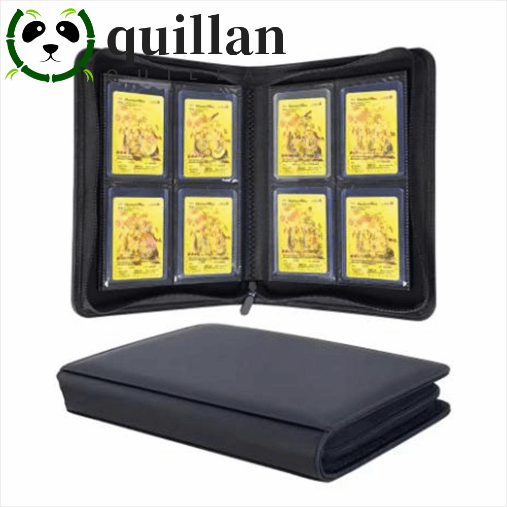 QUILLAN Toploader อัลบั้ม, 112 Toploader กระเป๋าสองด้าน Toploader Binder, ทนทาน PU 4 กระเป๋าการ์ดเกม