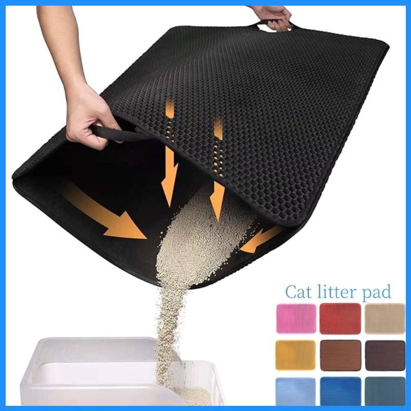 Cats Litter Mat Litter Trapping Mat Honeycomb Double Layer Design Scatter Con