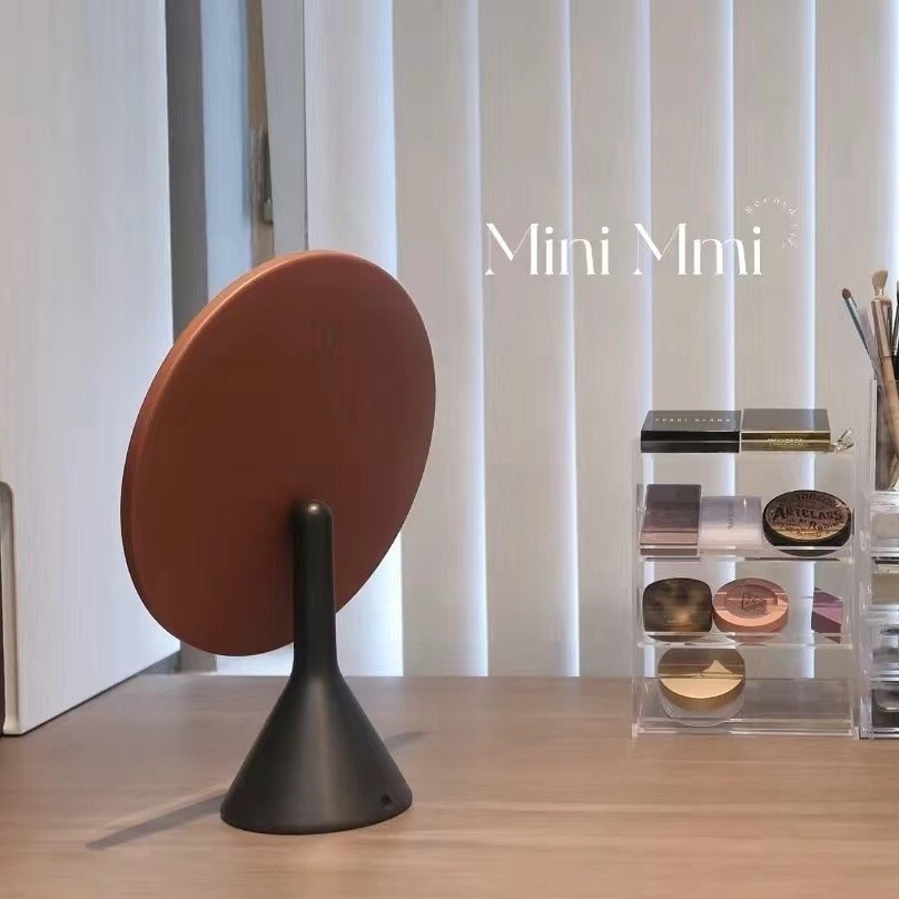 [99% Praise Rate] muid Makeup Mirror led Light Large Round Mirror ins Desktop Desktop Dressing Mirro