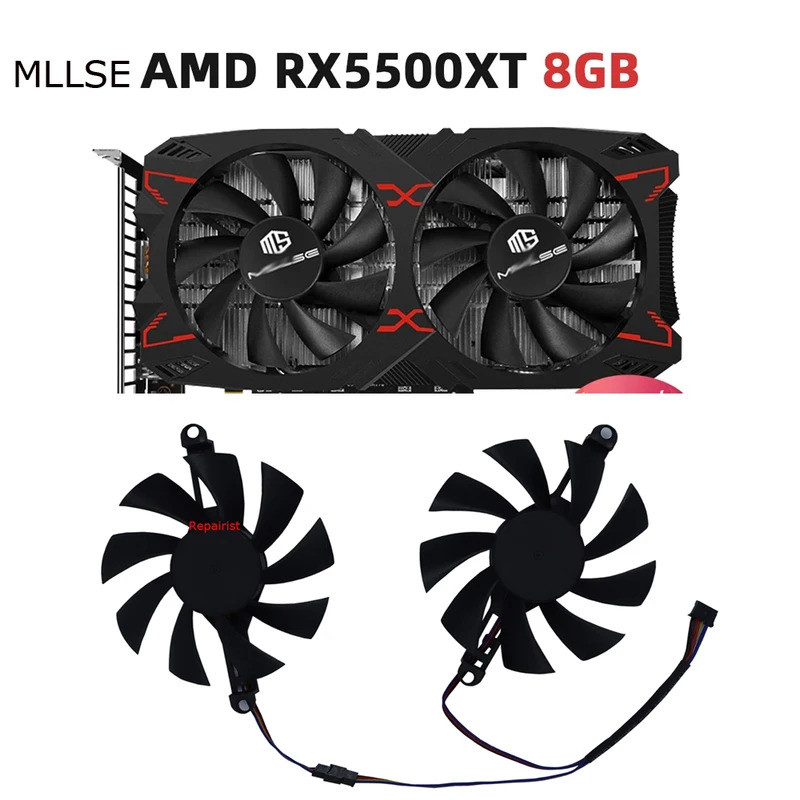 I-2 ชิ้น/เซ็ต,เครื่องทําความเย็น GPU VGA,FL8015 12VB,FL801512VB,พัดลมการ์ดกราฟิก,สําหรับAMD MLLSE RT