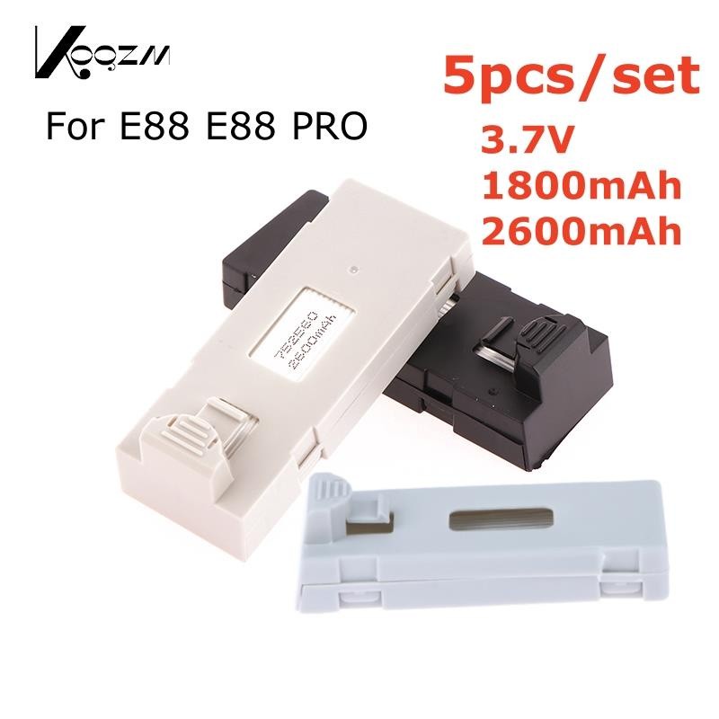 5ชิ้น/เซ็ต3.7โวลต์1800มิลลิแอมป์ชั่วโมง/2600มิลลิแอมป์ชั่วโมงจมูกแบตเตอรี่อุปกรณ์เสริมสำหรับ E88 E88