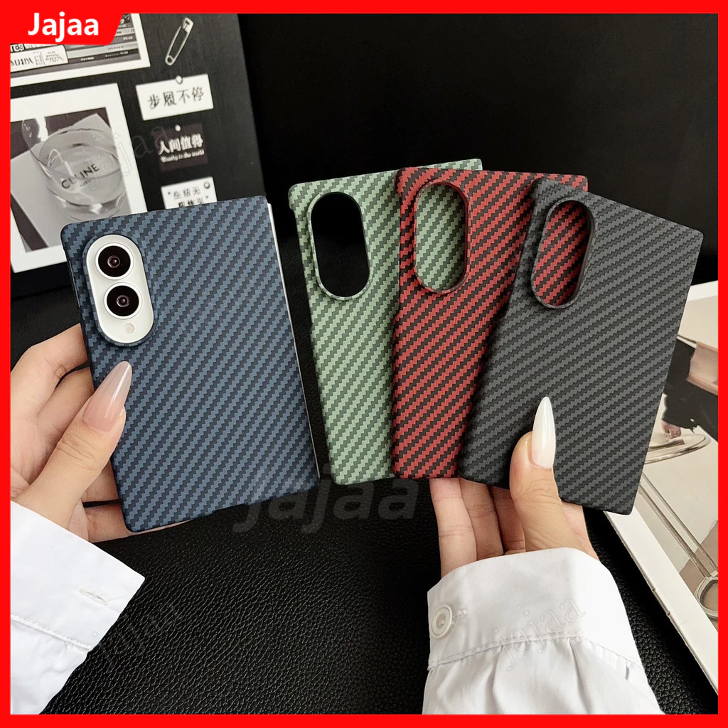 เคสแม่เหล็กคาร์บอนไฟเบอร์สําหรับ Samsung Galaxy Z พับ 8 กว้าง Fold8 พับกว้าง 8 Ultra Fold8 Ultra Fold 7 6 5 4 3 5G Ultra Thin Hard PC กันกระแทกฝาครอบป้องกัน