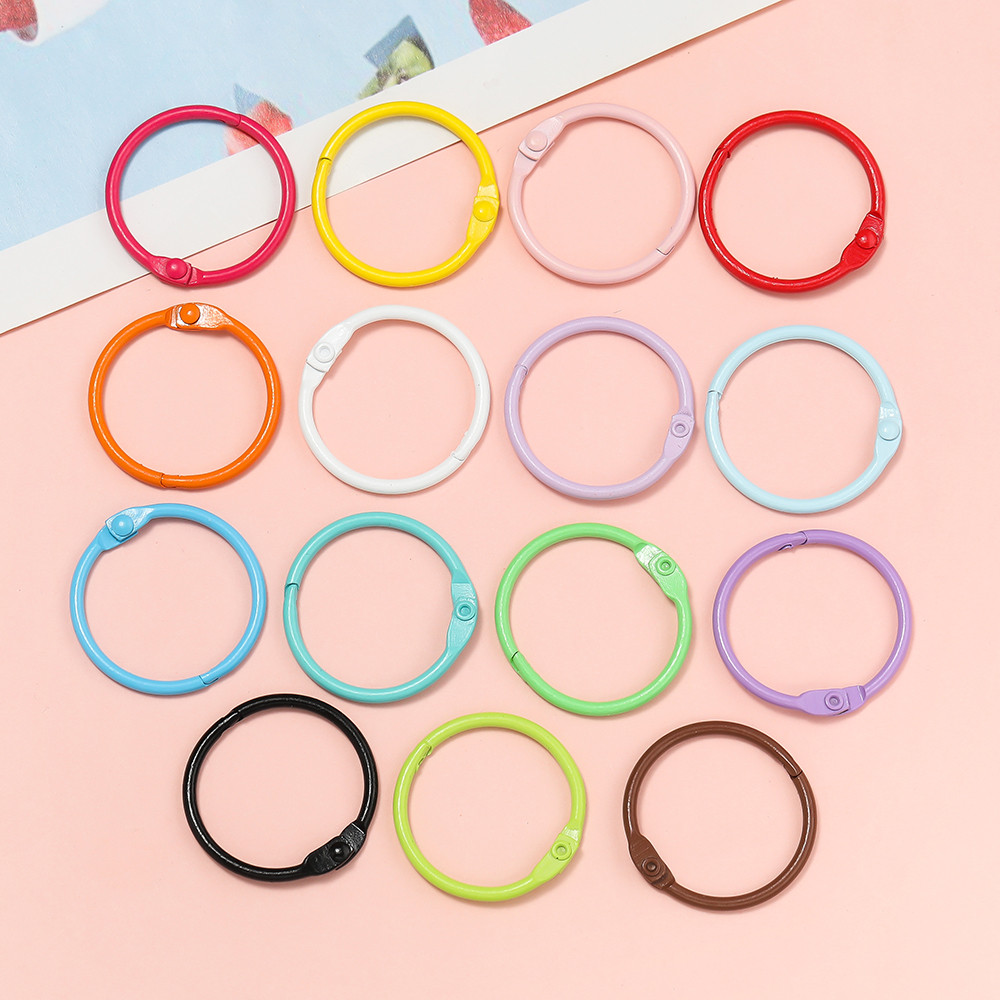 ห่วงเปิดได้ 1-10 ชิ้น 30mm ห่วงสันห่วงหลากสี ห่วงกุญแจเหล็กพ่นสี สำหรับทำสมุด พวงกุญแจ DIY