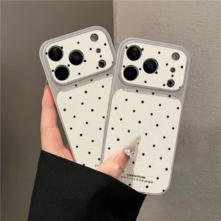 เคสไอโฟน17 11 13จุดสีดำ เปลี่ยนหน้าปก เคสสไตล์ใหม่ เข้ากันได้กับIPhone 17 14 11 13 16 12 15 Pro Max AIR 14 16 15 Plus