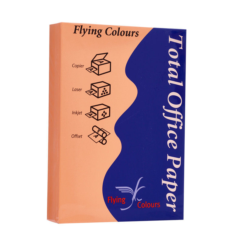 Flying กระดาษสีถ่ายเอกสาร #17 A4 80แกรม สีส้ม (500แผ่น)