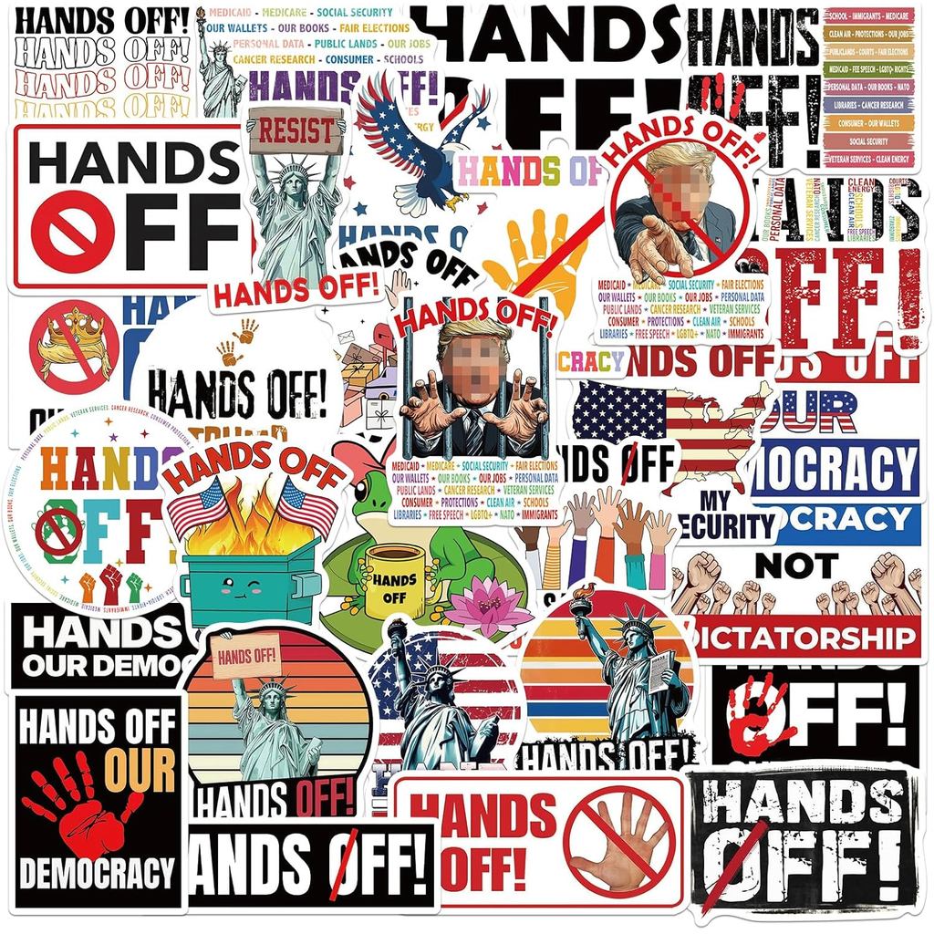 สติ๊กเกอร์ปิดมือ Anti Trp สติกเกอร์ 30 ชิ้น - Protest ไวนิล Medicare Social Security Medicaid Immigr