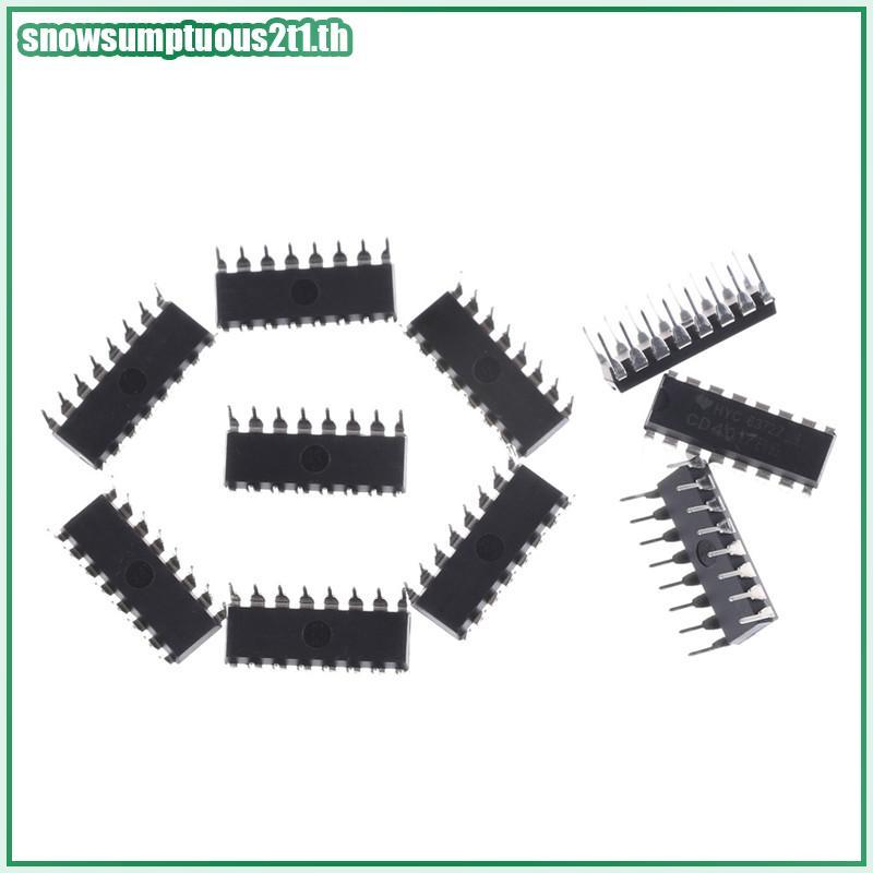 [ใหม่] 10 ชิ้น CD4017BE 4017 CD4017 Decade Counter Divider IC [TH]
