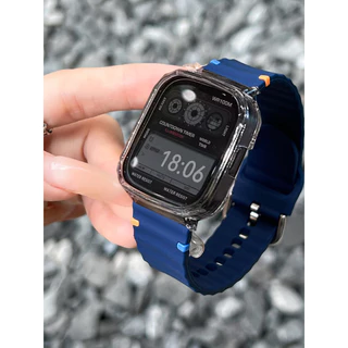 for Redmi Watch 6 5 Redmi 4 5 Active 5 Lite เย็บสายซิลิโคนทางทะเลพร้อมสายรัดข้อมือเคสใส PC ส่วนบุคคล for Smartwatch strap