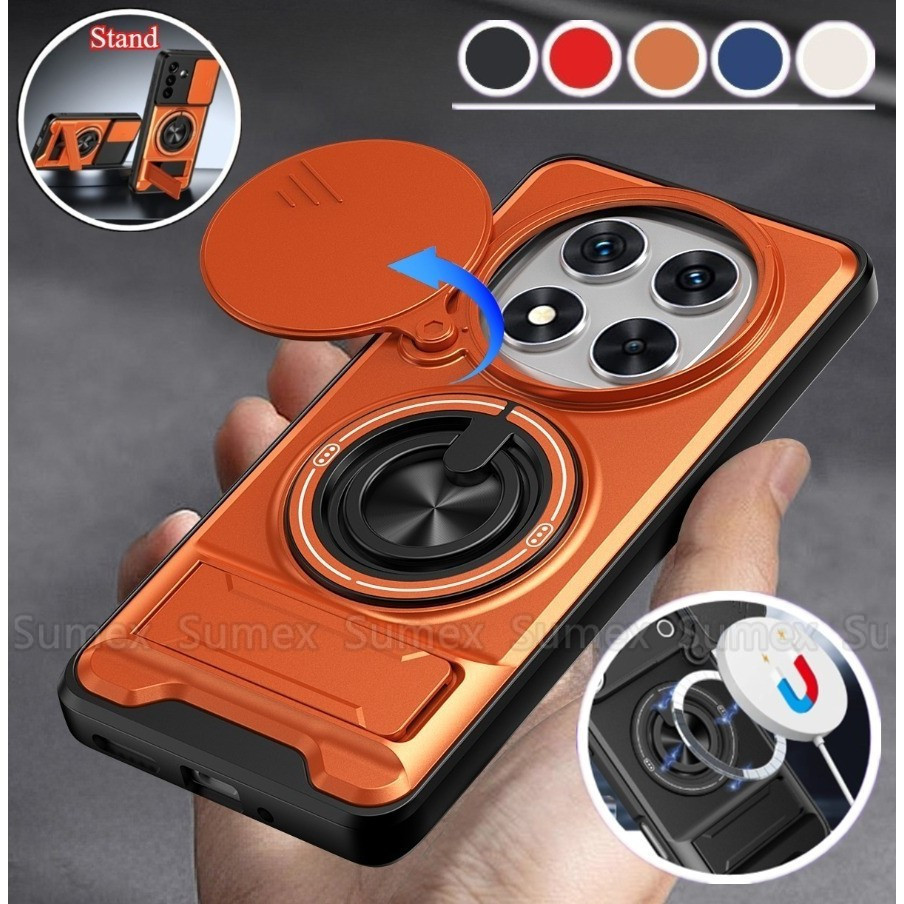 \nStand Holder Casing for Redmi Note 14, 13, 12, 11 ProPlus, 11S 4G, 5G Magnetic Ring Phone Case wit