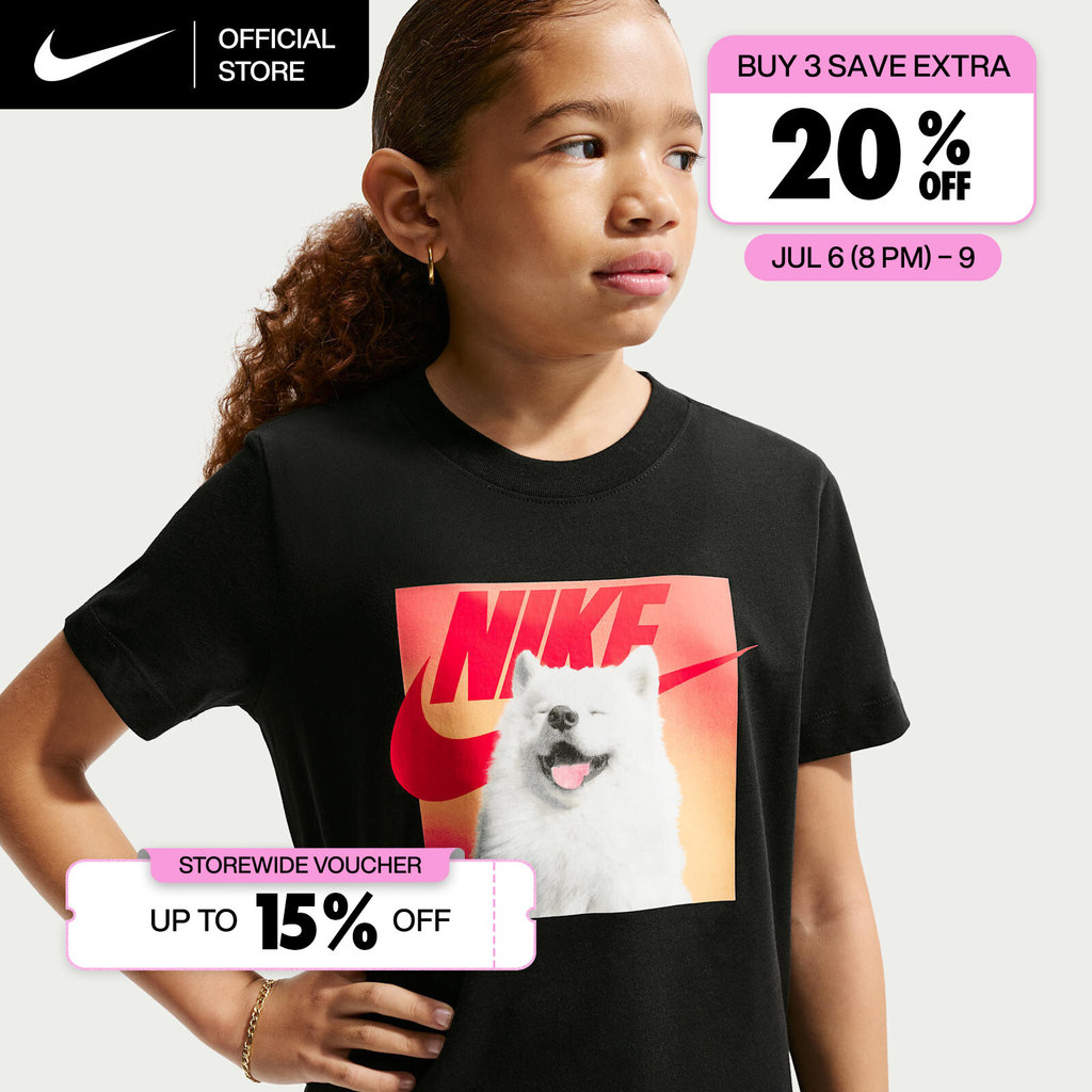 Nike Older Kids' Sportswear T-Shirt - Black [IO1977-010]