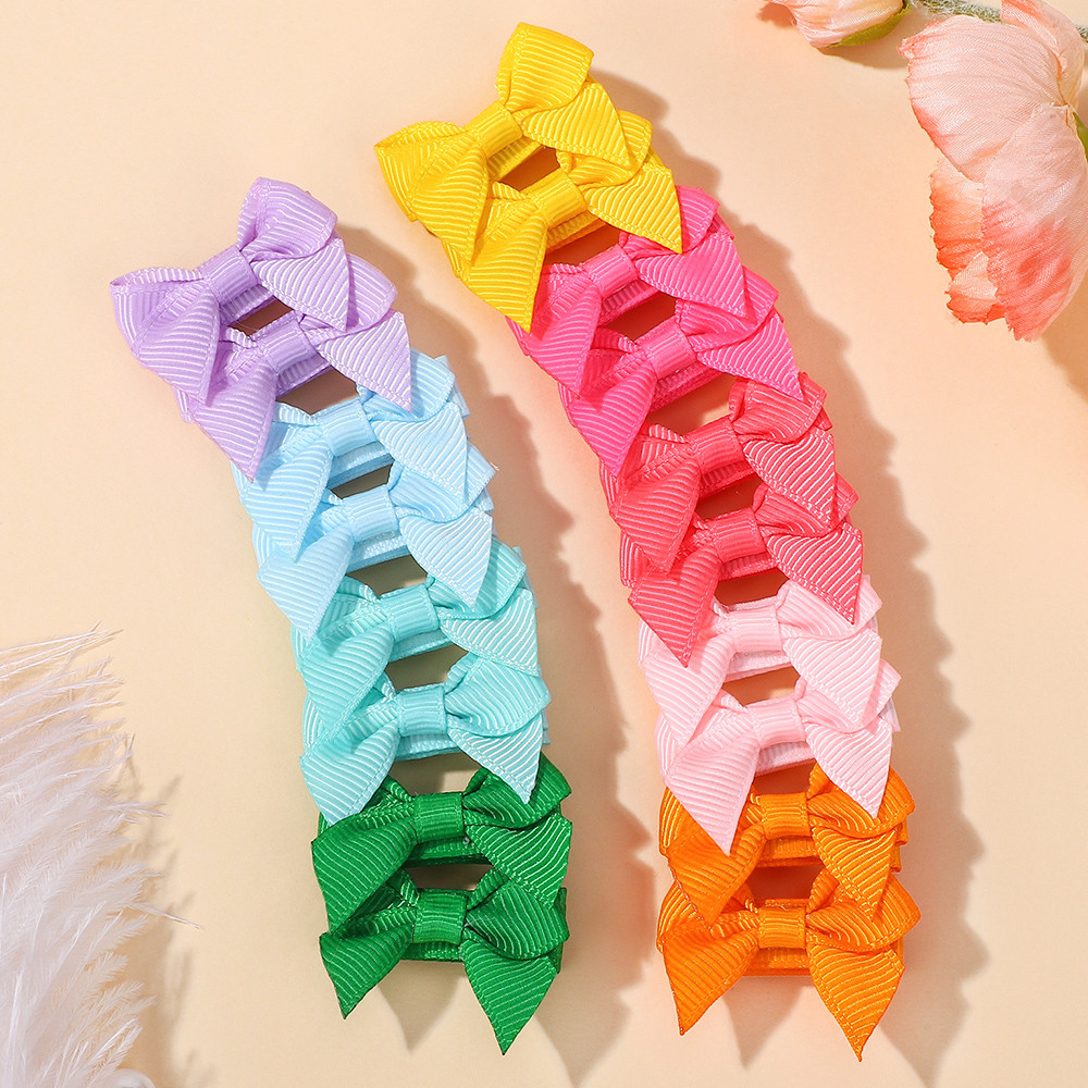 1 ชิ้นผ้าฝ้าย Bowknot Hairgripes Cheer Bows สีทึบสาวผม Bangs กิ๊บติดผมสบายๆเด็กอุปกรณ์เสริมผมขายส่ง