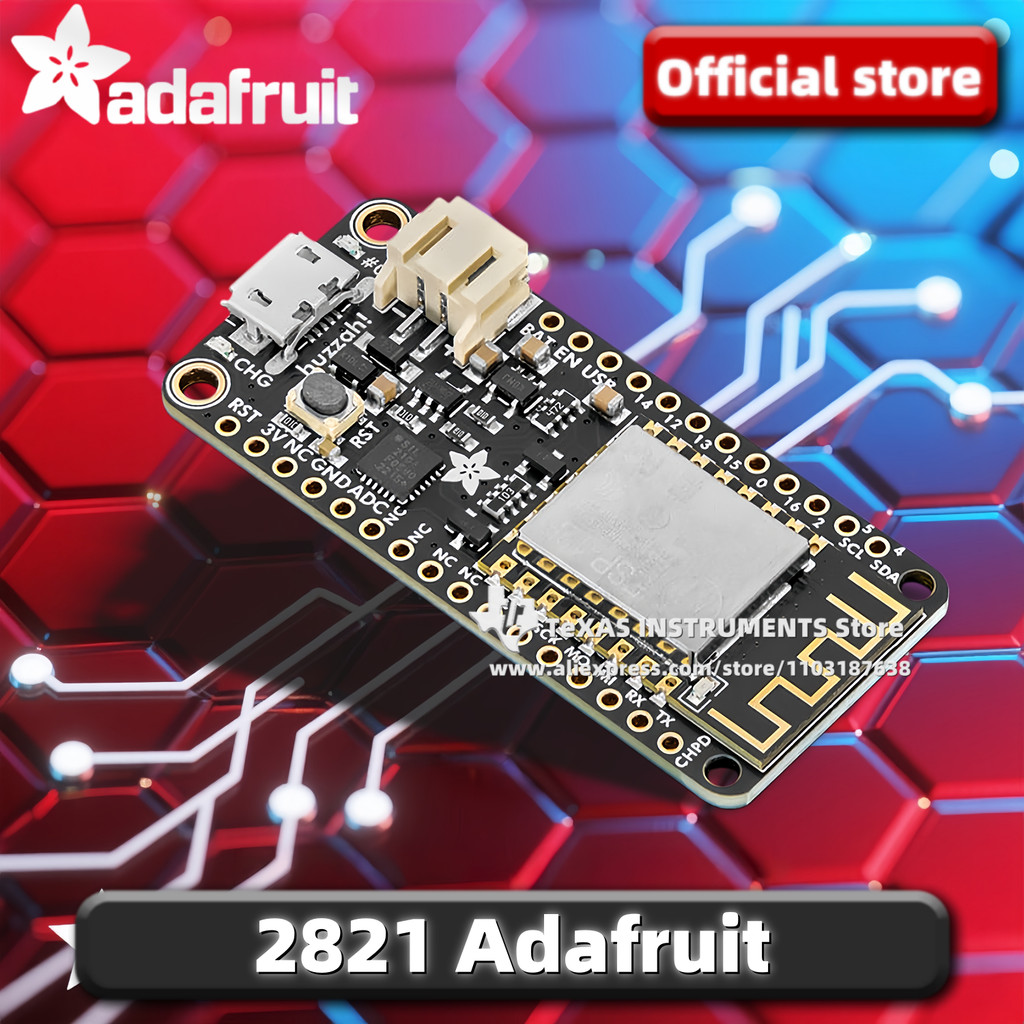 TI Official Adafruit Feather HUZZAH with ESP8266 - Loose Headers (รหัสสินค้า: 2821)