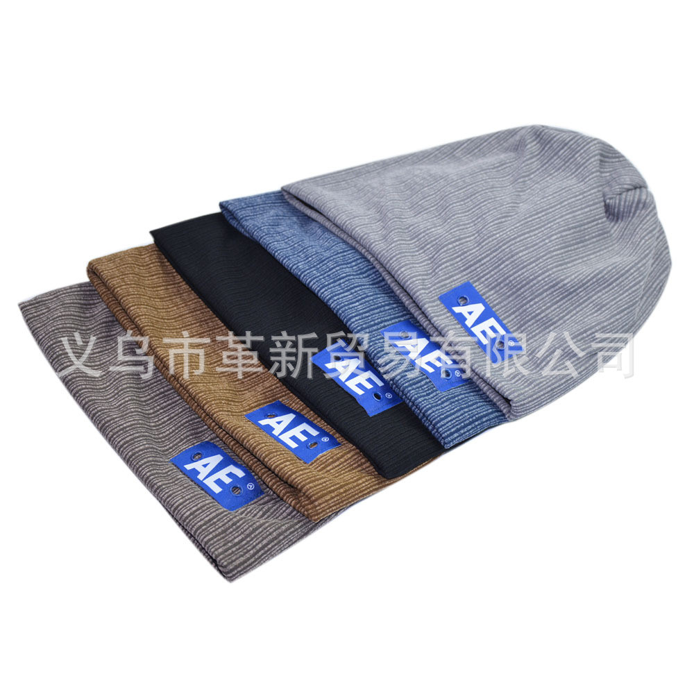 Pile Hat Patch Letter AE Outdoor Cycling Mens Hat Keep Warm Ladies Pile Hat