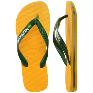 HAVAIANAS รองเท้าแตะ Brasil Logo Flip Flops YELLOW 41108501740U_H3YLXX