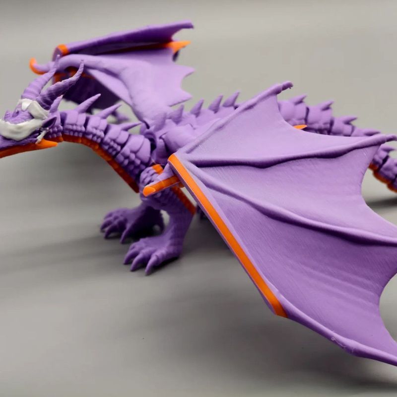 3d การพิมพ์ Blindfolded Night Pteranodon ทั้ง Body Joint เคลื่อนย้ายได้พร้อมปีกน่ารัก Flying Dragon 