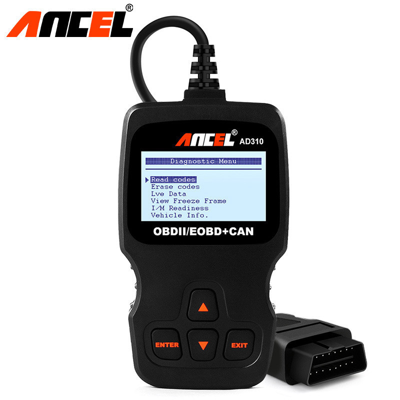 Ancel AD310 CAN OBD2 เครื่องตรวจจับเครื่องยนต์รถยนต์อ่านรหัส Clearing Code Data Streaming Version