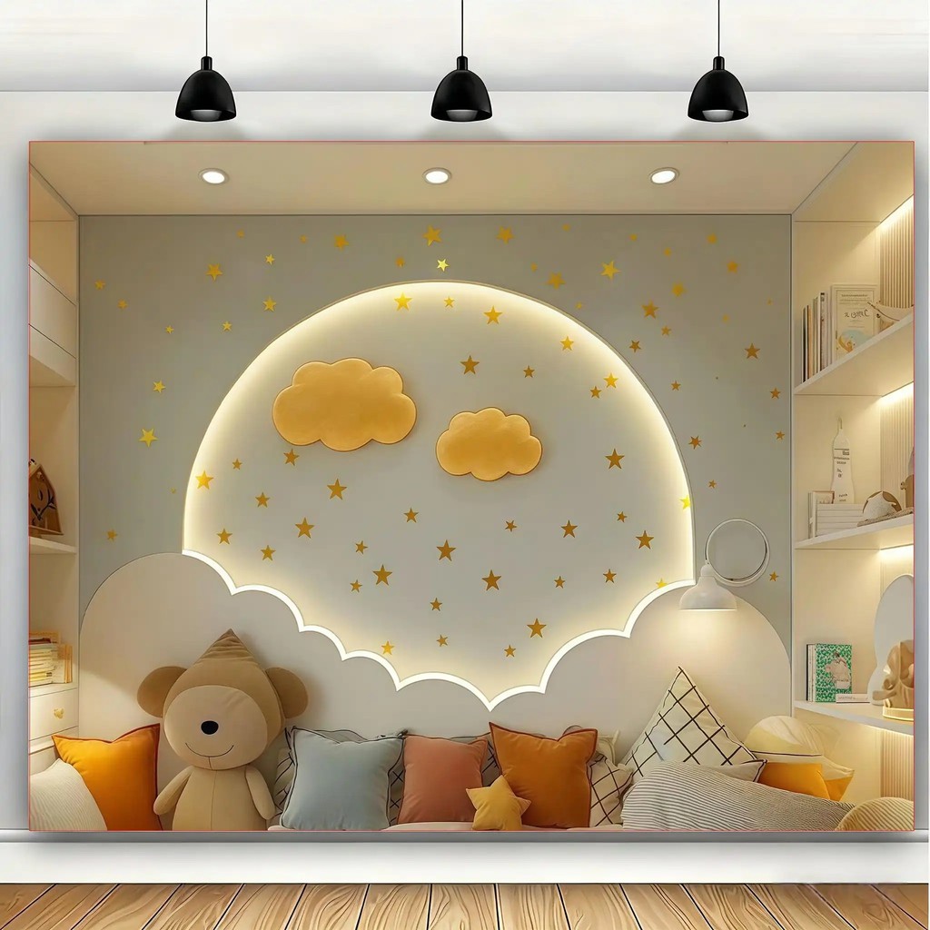 ผ้าแขวนตกแต่งห้องนอนและห้องนั่งเล่นสไตล์การ์ตูนน่ารักสำหรับเด็ก (สต็อกไทย จัดส่งรวดเร็ว) ผ้าพื้นหลัง (ขนาดสูงสุด 180-300