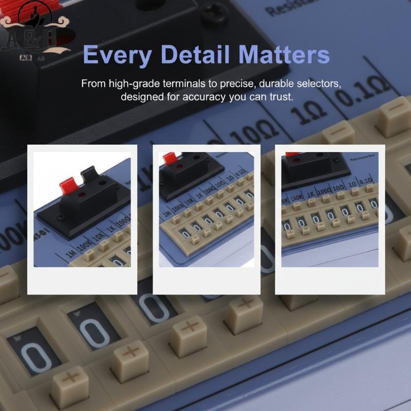 [A&B] WY RES 01 Resistance Boxpact Dial Programmable Resistor สําหรับการทดลองโครงการอิเล็กทรอนิกส์แล