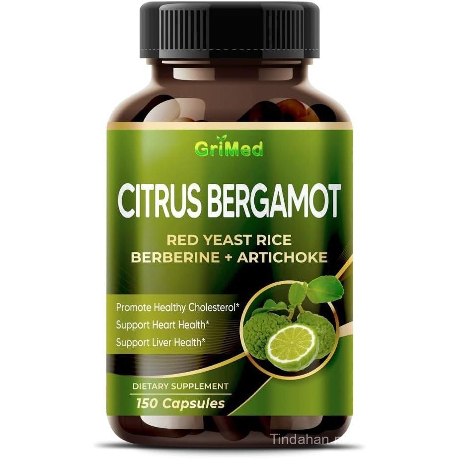 CitrusBergamotwithRedYeastRice, Garlic,อาร์ติโช๊คเพื่อสุขภาพคอเลสเตอรอล,HeartHealth(150Count(Packof1