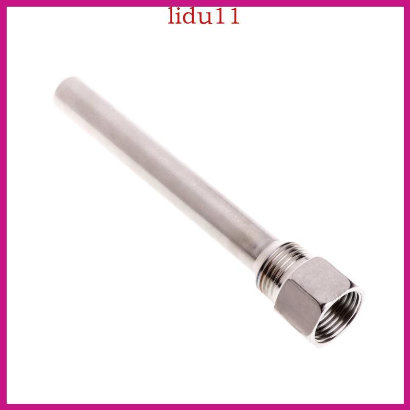 LID ทนทาน Thermowell 304 สแตนเลส 1 2 BSP G Thread OD6mm Immersion Sleeve Pocket ใช้งานร่วมกับอุณหภูม