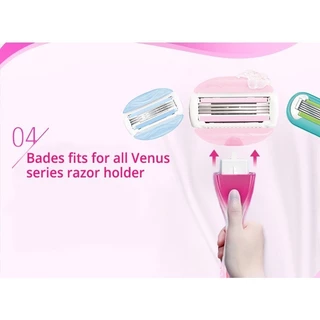 Gillette Venus ผู้หญิงมีดโกนใบมีด 3 ชั้นพร้อมสบู่บาร์ Smooth Shaving Blade Lady Body Curve เปลี่ยนตลับหมึกเติม 3 ชิ้น